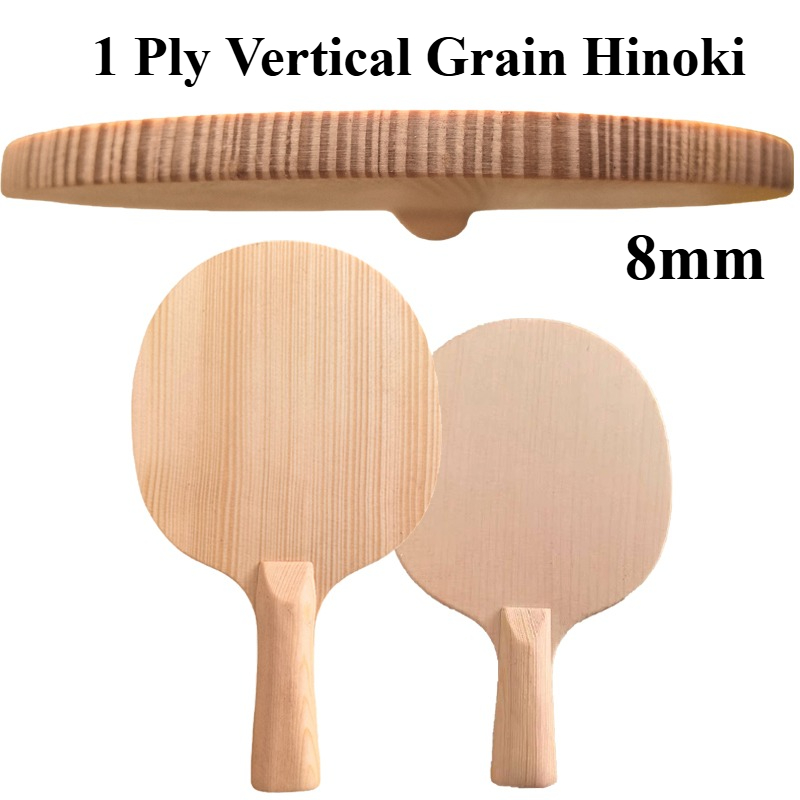 Table Tennis Paddles - 1 katlı 8mm dikey tahıl Hinoki